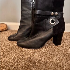 Black Leather Women's Boots
